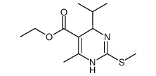 ethyl 1,4-dihydro-4-isopropyl-6-methyl-2-(methylthio)pyrimidine-5-carboxylate Structure
