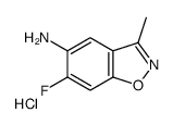 6-氟-3-甲基苯并[d]异噁唑-5-胺盐酸盐结构式