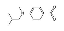 N-methyl-N-(p-nitrophenyl)-2-methylprop-1-enamine结构式