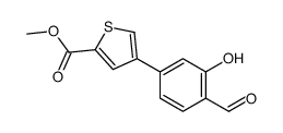 methyl 4-(4-formyl-3-hydroxyphenyl)thiophene-2-carboxylate结构式