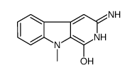 3-AMINO-9-METHYL-2,9-DIHYDRO-1H-PYRIDO[3,4-B]INDOL-1-ONE结构式