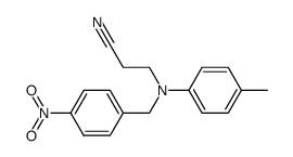 N-(2-cyanoethyl) N-(4-nitrobenzyl)-4-methylaniline Structure