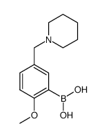2-Methoxy-5-piperidin-1-ylmethyl-phenylboronic acid Structure