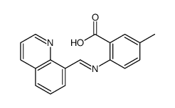 5-methyl-2-(quinolin-8-ylmethylideneamino)benzoic acid Structure