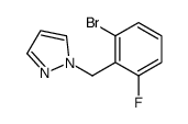1-Bromo-3-fluoro-2-(1H-pyrazol-1-ylmethyl)benzene结构式