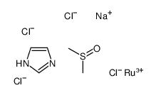dimethylsulfoxideimidazoletetrachlororuthenate(III) Structure