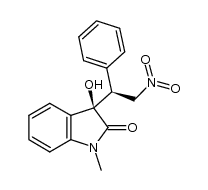 (R)-3-hydroxy-1-methyl-3-((S)-2-nitro-1-phenylethyl)indolin-2-one结构式