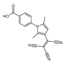 4-[2,5-dimethyl-3-(1,2,2-tricyanoethenyl)pyrrol-1-yl]benzoic acid结构式