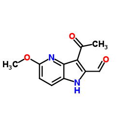 3-Acetyl-5-methoxy-1H-pyrrolo[3,2-b]pyridine-2-carbaldehyde Structure