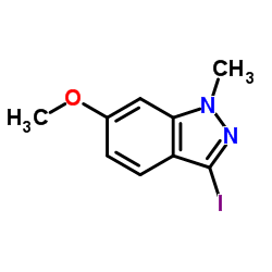 3-碘-6-甲氧基-1-甲基-1H-吲唑结构式