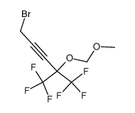 1-Bromo-5,5,5-trifluoro-4-methoxymethoxy-4-trifluoromethyl-pent-2-yne结构式