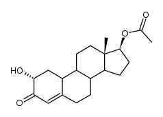 2α-Hydroxy-17β-acetoxy-oestren-(4)-on-(3) Structure
