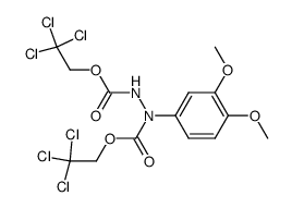bis(2,2,2-trichloroethyl) 1-(3,4-dimethoxyphenyl)hydrazine-1,2-dicarboxylate Structure