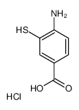 4-amino-3-sulfanylbenzoic acid,hydrochloride Structure