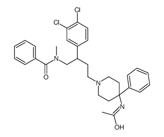 N-[4-(4-Acetamido-4-phenyl-1-piperidinyl)-2-(3,4-dichlorophenyl)b utyl]-N-methylbenzamide Structure
