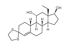3,3-ethylenedithio-18a-homo-estr-4-ene-11α,17β-diol结构式