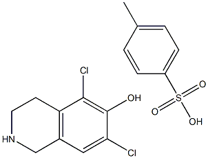 5,7-Dichloro-1,2,3,4-Tetrahydroisoquinolin-6-Ol,4-Methylbenzenesulfonate Structure