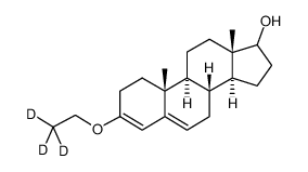 (8R,9S,10R,13S,14S)-16,16,17-trideuterio-3-ethoxy-10,13-dimethyl-2,7,8,9,11,12,14,15-octahydro-1H-cyclopenta[a]phenanthren-17-ol结构式