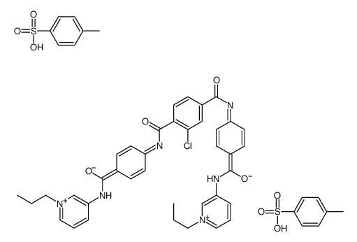 2-chloro-1-N,4-N-bis[4-[(1-propylpyridin-1-ium-3-yl)carbamoyl]phenyl]benzene-1,4-dicarboxamide,4-methylbenzenesulfonate Structure