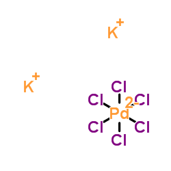 Dipotassium hexachloropalladate(2-) Structure