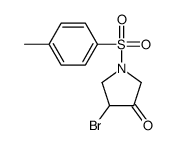 4-溴-1-[(4-甲基苯基)磺酰基]吡咯烷-3-酮结构式