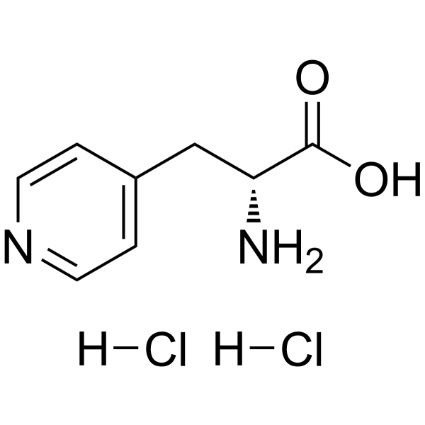 3-(4-吡啶基)-D-丙氨酸 二盐酸盐结构式