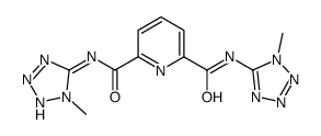 2-N,6-N-bis(1-methyltetrazol-5-yl)pyridine-2,6-dicarboxamide Structure
