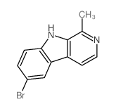 9H-Pyrido[3,4-b]indole, 6-bromo-1-methyl- Structure
