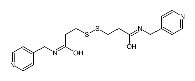 3-[[3-oxo-3-(pyridin-4-ylmethylamino)propyl]disulfanyl]-N-(pyridin-4-ylmethyl)propanamide Structure