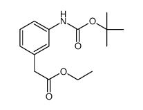 3-(Boc-amino)phenylacetic acid ethyl ester结构式
