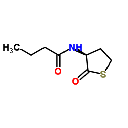 N-丁酰基-L-高半胱氨酸硫代内酯结构式