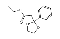 2-Phenyl-1,3-dioxolane-2-acetic acid ethyl ester结构式