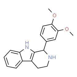 1-(3,4-dimethoxyphenyl)-2,3,4,9-tetrahydro-1H-pyrido[3,4-b]indole结构式