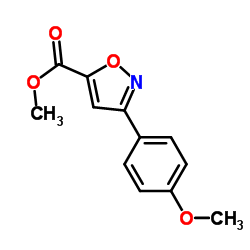3-(4-甲氧苯基)异恶唑-5-甲酸甲酯结构式