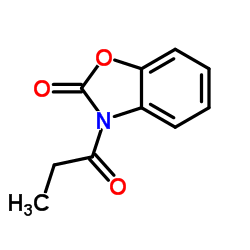 3-丙酰基-2-苯并恶唑酮结构式