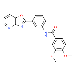 3,4-dimethoxy-N-(3-[1,3]oxazolo[4,5-b]pyridin-2-ylphenyl)benzamide Structure