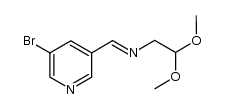 N-((5-bromopyridin-3-yl)methylene)-2,2-dimethoxyethanamine结构式