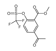 methyl 5-acetyl-2-(trifluoromethylsulfonyloxy)benzoate结构式
