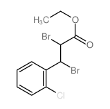 Benzenepropanoic acid, a,b-dibromo-2-chloro-, ethyl ester结构式