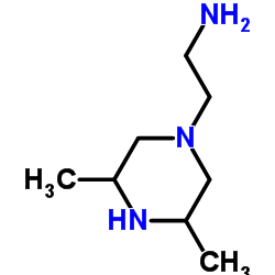 1-Piperazine ethanamine,3,5-dimethyl-(9CI) Structure