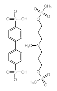 N-METHYL-N,N-BIS(3-METHYLSULFONYLOXY PROPYL)AMINE 4,4′-BIPHENYL-DISULFONATE Structure
