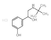 Benzyl alcohol, alpha-(((1,1-dimethylethyl)amino)methyl)-3-hydroxy-, hydrochloride Structure