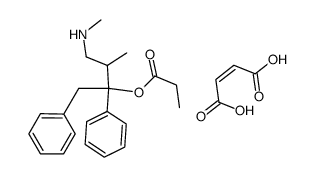 1,2-二苯基-3-甲基-4-(甲胺基)-2-丁基丙酸酯结构式