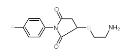 3-(2-aminoethylsulfanyl)-1-(4-fluorophenyl)pyrrolidine-2,5-dione Structure