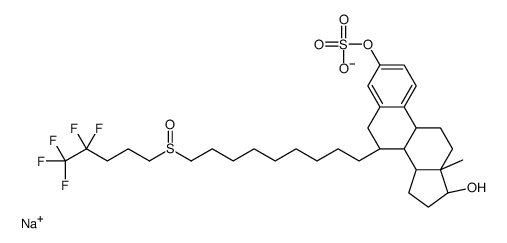 sodium,[(7R,8R,9S,13S,14S,17S)-17-hydroxy-13-methyl-7-[9-(4,4,5,5,5-pentafluoropentylsulfinyl)nonyl]-6,7,8,9,11,12,14,15,16,17-decahydrocyclopenta[a]phenanthren-3-yl] sulfate Structure