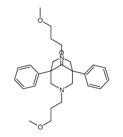 3,7-bis(3-methoxypropyl)-1,5-diphenyl-3,7-diazabicyclo[3.3.1]nonan-9-one结构式