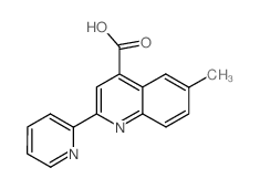 6-甲基-2-吡啶-2-喹啉-4-羧酸结构式