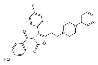 3-benzoyl-4-(4-fluorophenyl)-5-[2-(4-phenylpiperazin-1-yl)ethyl]-1,3-oxazol-2-one,hydrochloride结构式