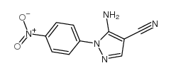 5-氨基-1-(4-硝基苯基)-1H-吡唑-4-甲腈结构式