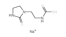 [2-(2-sulfanylideneimidazolidin-1-yl)ethylamino]methanedithioic acid Structure